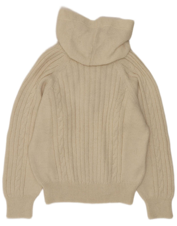 Silvy Γυναικείο πουλόβερ με κουκούλα και λαιμό IT 46 Large Λευκό