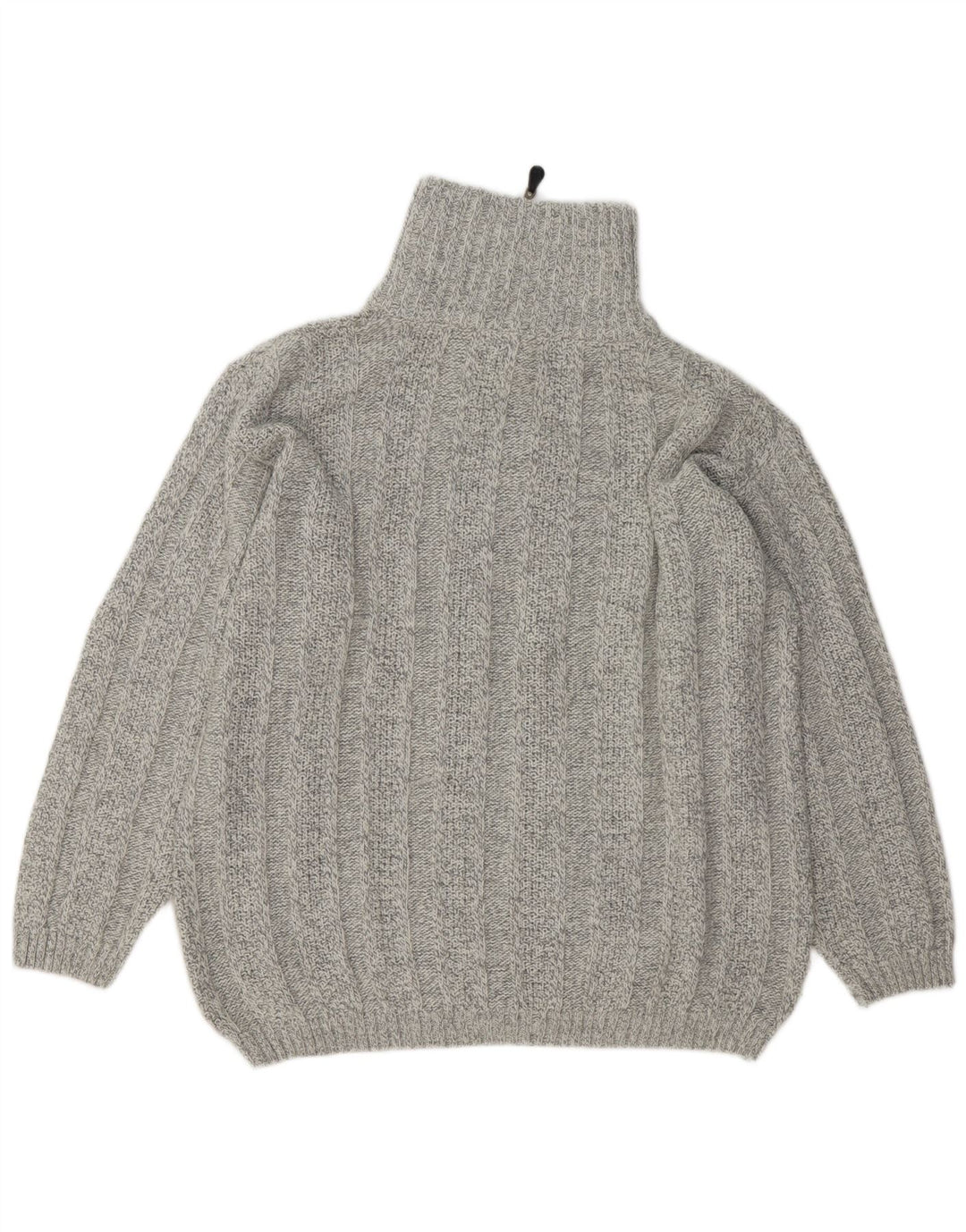 Ανδρικό πουλόβερ με φερμουάρ VINTAGE XL Γκρι μαλλί