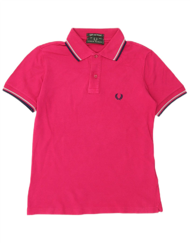 Fred Perry Ανδρικό πουκάμισο Polo Μικρό ροζ βαμβακερό