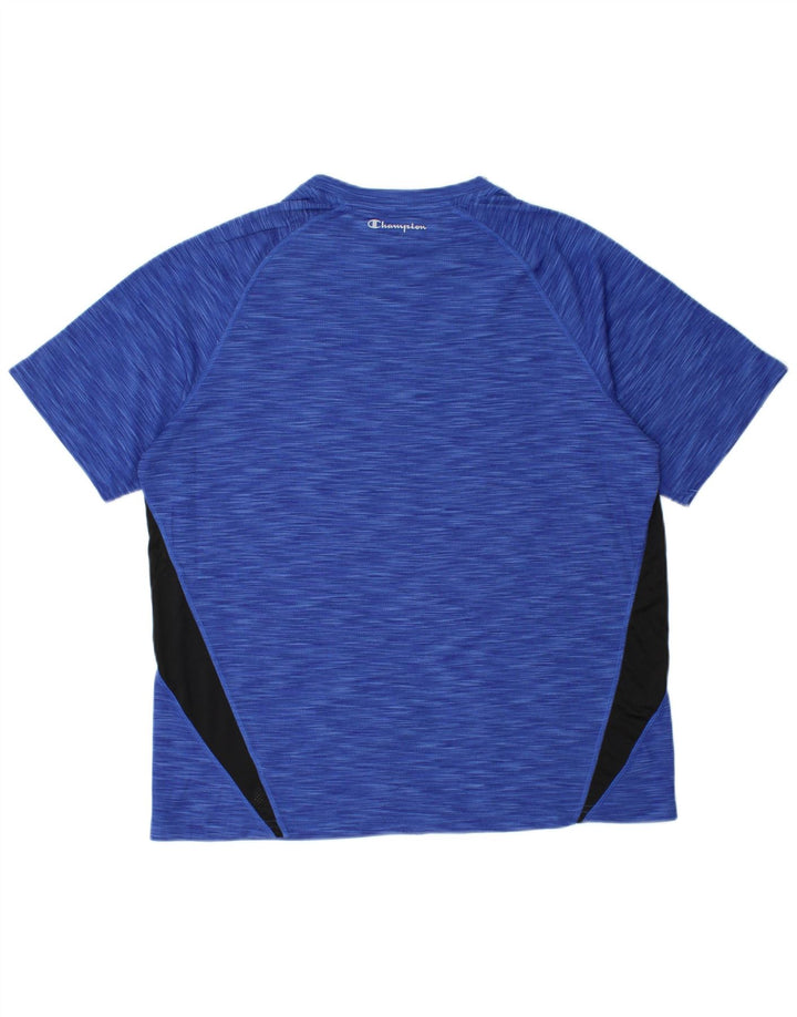 Ανδρικό T-Shirt Champion Top Large Blue Colourblock Πολυεστέρας
