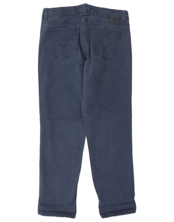 Calvin Klein Γυναικείο ίσιο casual παντελόνι US 8 Small W28 L26 Navy Blue