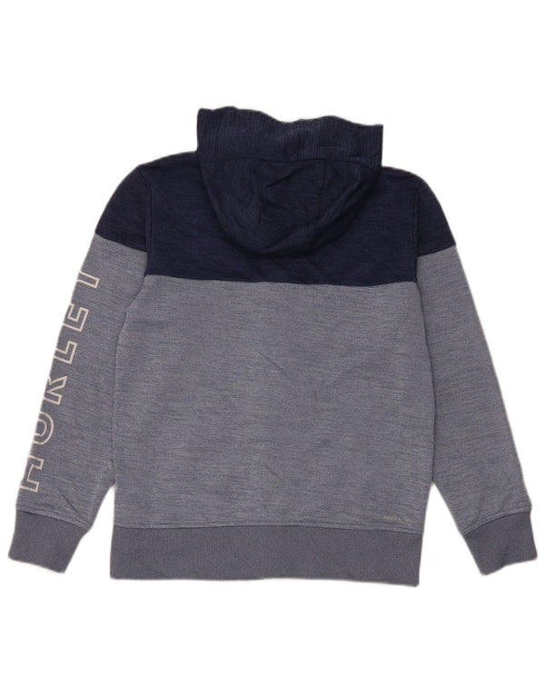 Hurley Boys Zip Hoodie Sweater 10-11 Years Medium Navy Blue Colourblock