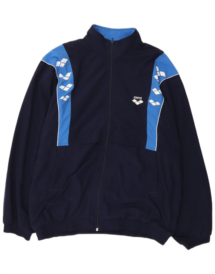 Arena Ανδρικά γραφικά Full Tracksuit XL Navy Blue Colorblock Polyester
