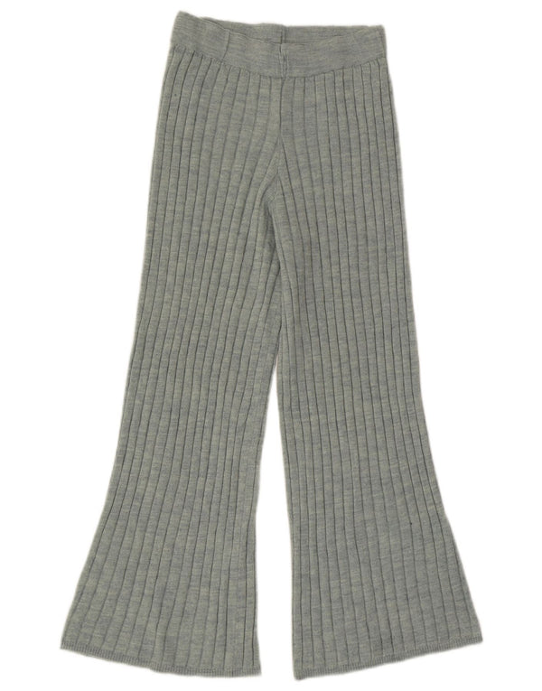 Zara Γυναικείο πλεκτό Flare Casual Παντελόνι UK 12 Μέτριο Πράσινο Ακρυλικό