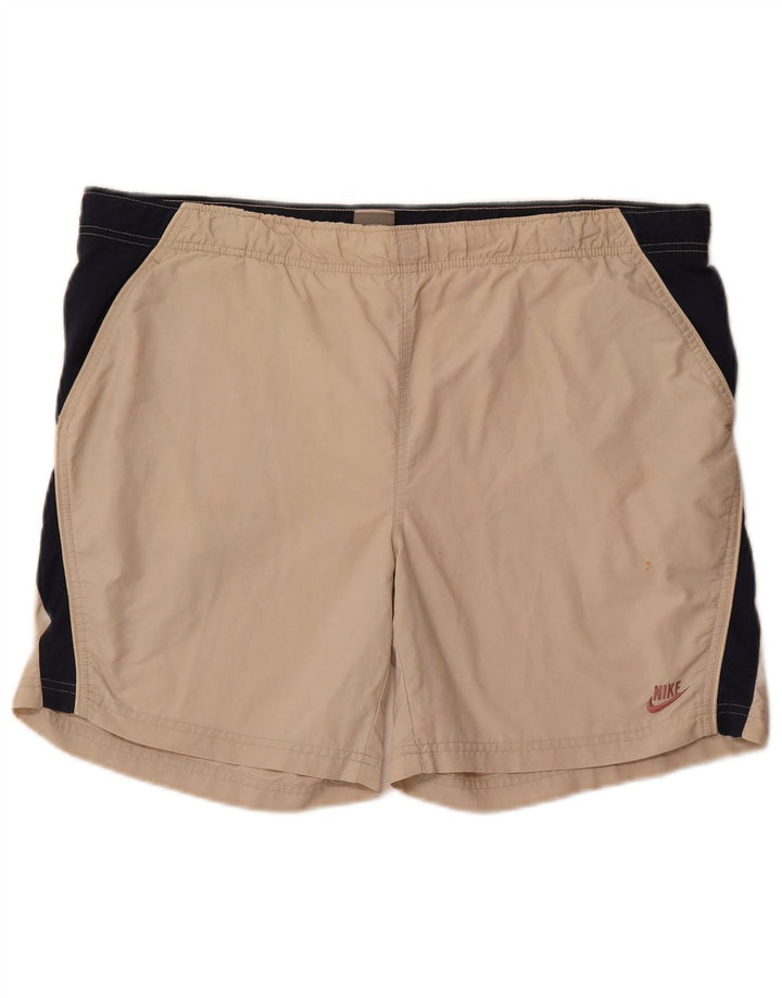 Ανδρικό γραφικό αθλητικό σορτς Nike UK 34/36 Μεγάλο μπεζ πολύχρωμο πολυεστέρα