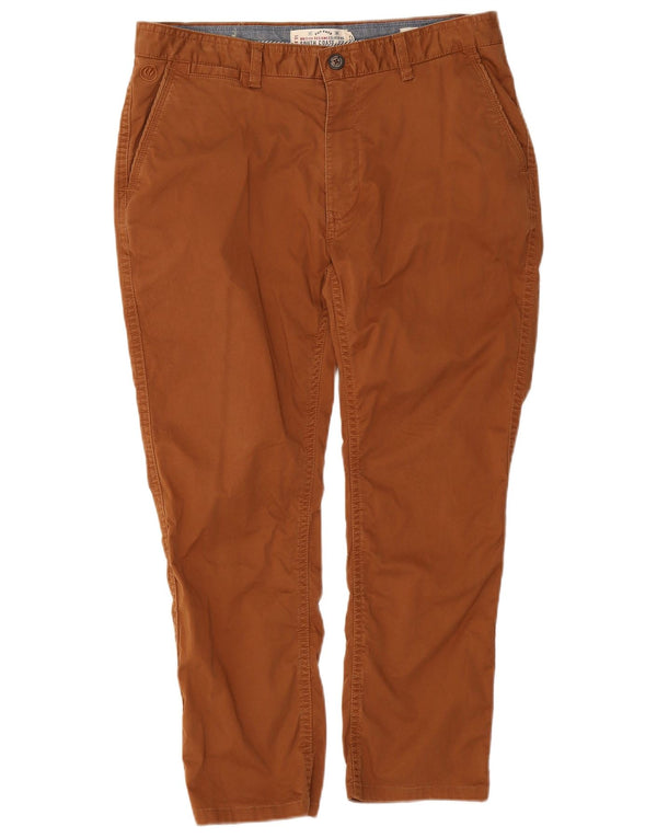 Ανδρικό παντελόνι Fat Face Slim Cropped W34 L24 Καφέ βαμβακερό