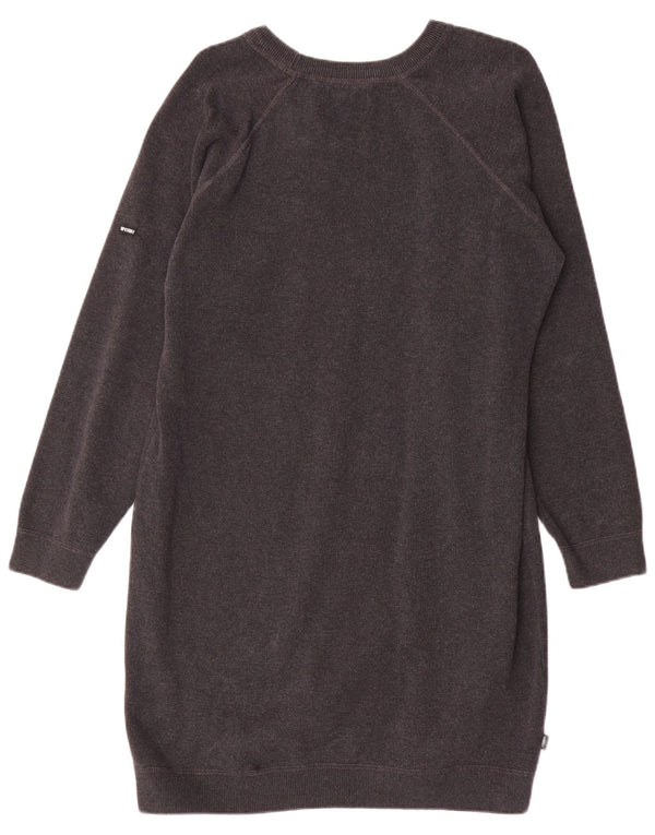 Γυναικείο μακρυμάνικο φόρεμα Superdry UK 14 μεγάλο γκρι βαμβακερό