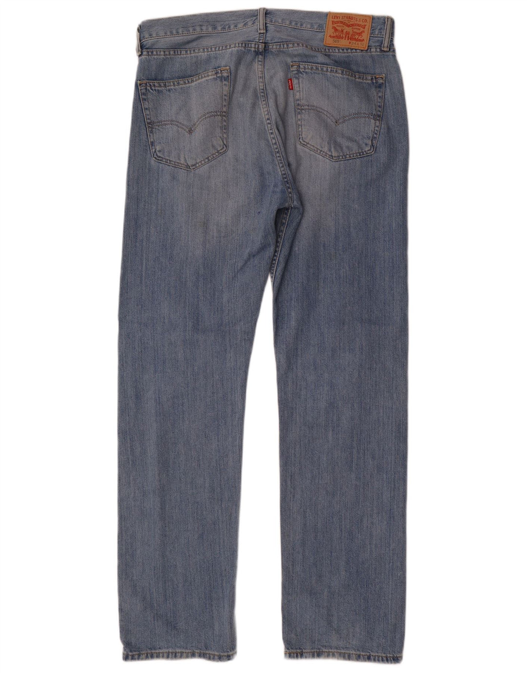 Levi's Mens 505 Straight Jeans W34 L32 Μπλε βαμβακερό