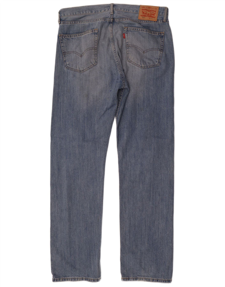 Levi's Mens 505 Straight Jeans W34 L32 Μπλε βαμβακερό