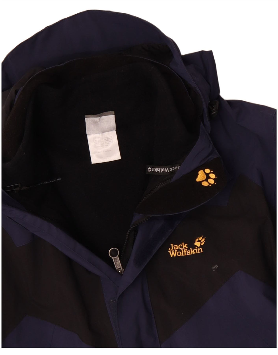 JACK WOLFSKIN Ανδρικό μπουφάν με κουκούλα αντιανεμικό UK 44 2XL Blue Colourblock