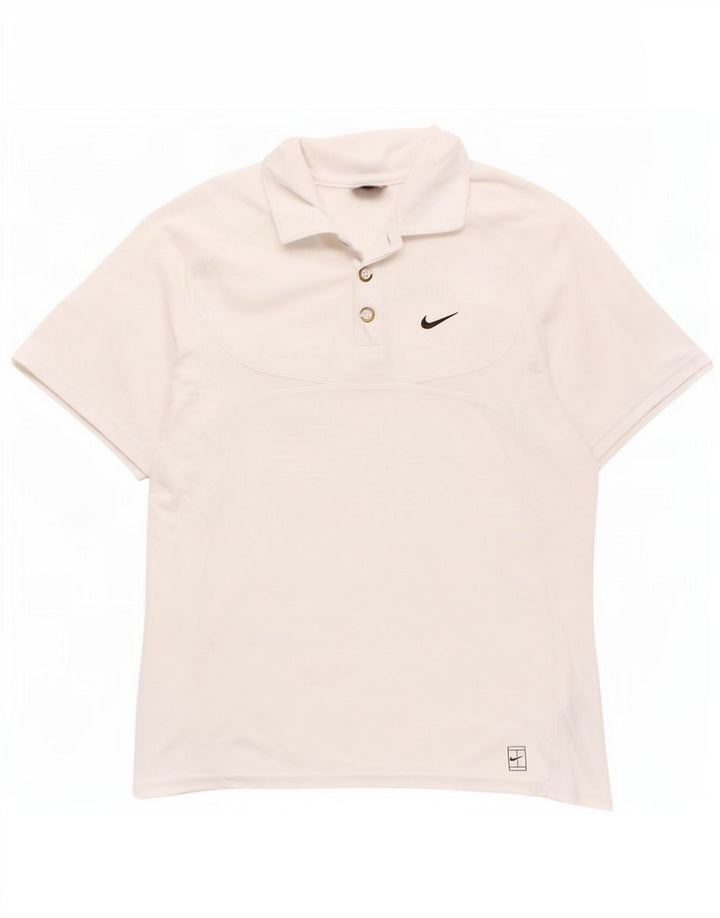 Μπλουζάκι Nike Boys Polo 10-11 ετών, μεσαίο λευκό βαμβακερό