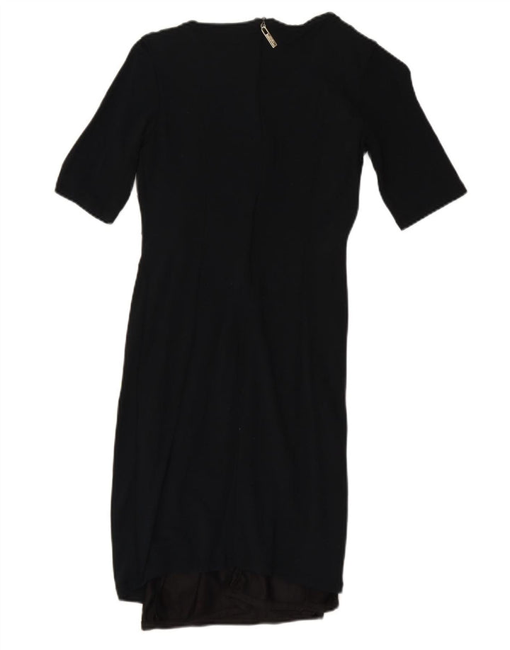 ELISABETTA FRANCHI Womens Sheath Dress IT 44 Medium Black Viscose