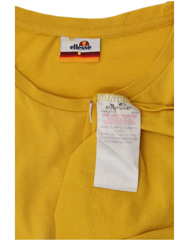 Ανδρικό T-Shirt Ellesse Τοπ μεσαίο κίτρινο βαμβακερό
