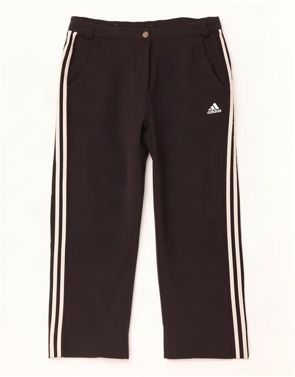Γυναικείο casual παντελόνι Adidas UK 18 XL W38 L28 μαύρο πολυαμίδιο