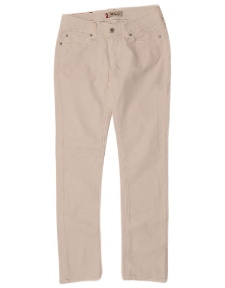 Γυναικείο Levi's 571 Slim Jeans W28 L30 Λευκό βαμβακερό