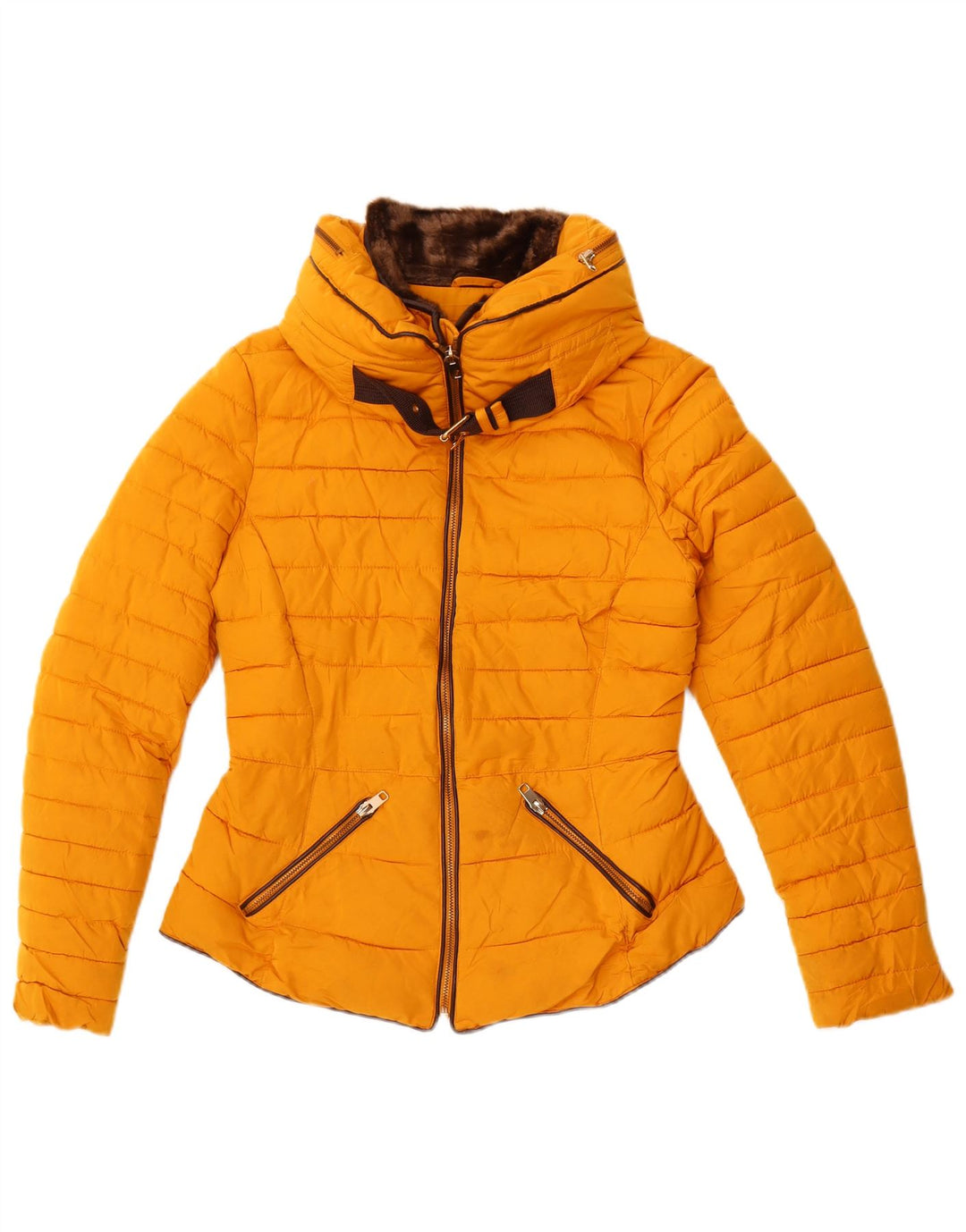 Zara Γυναικείο μπουφάν με επένδυση UK 10 Small Yellow
