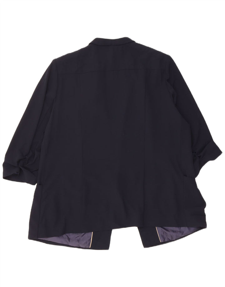 Marks & Spencer Γυναικείο μπουφάν ανοιχτό 3/4 μανίκι UK 20 2XL Navy Blue