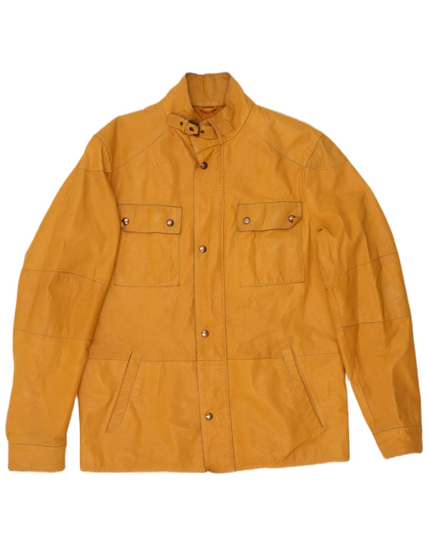 Ανδρικό δερμάτινο τζάκετ Conbipel IT 48 Medium Yellow