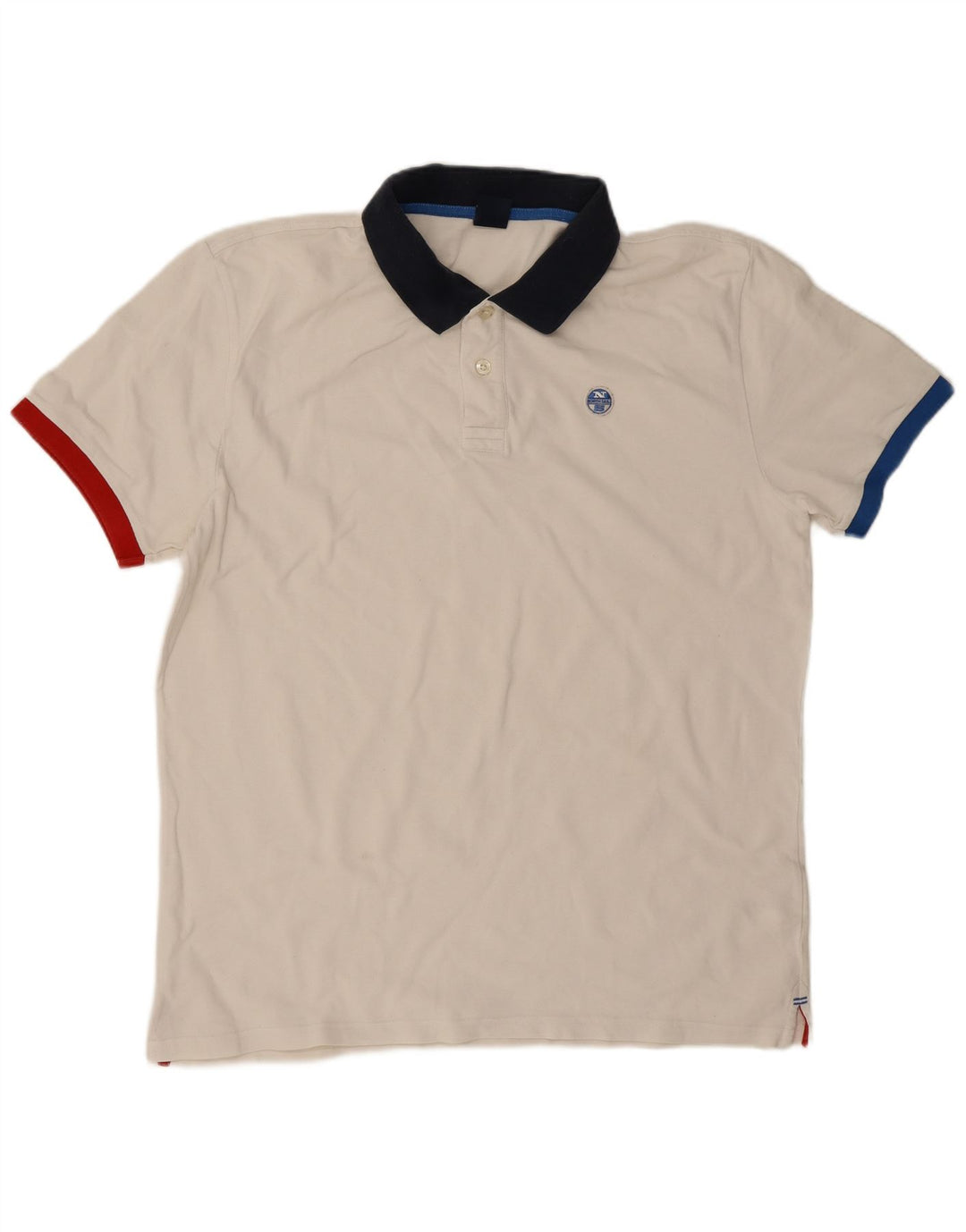 Ανδρικό πουκάμισο πόλο North Sails 2XL από λευκό βαμβακερό