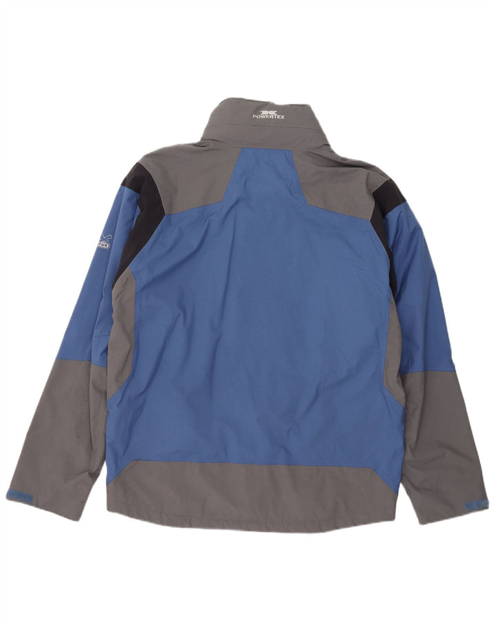 SALEWA Ανδρικό μπουφάν βροχής με κουκούλα EU 50 Large Blue Colorblock Polyamide