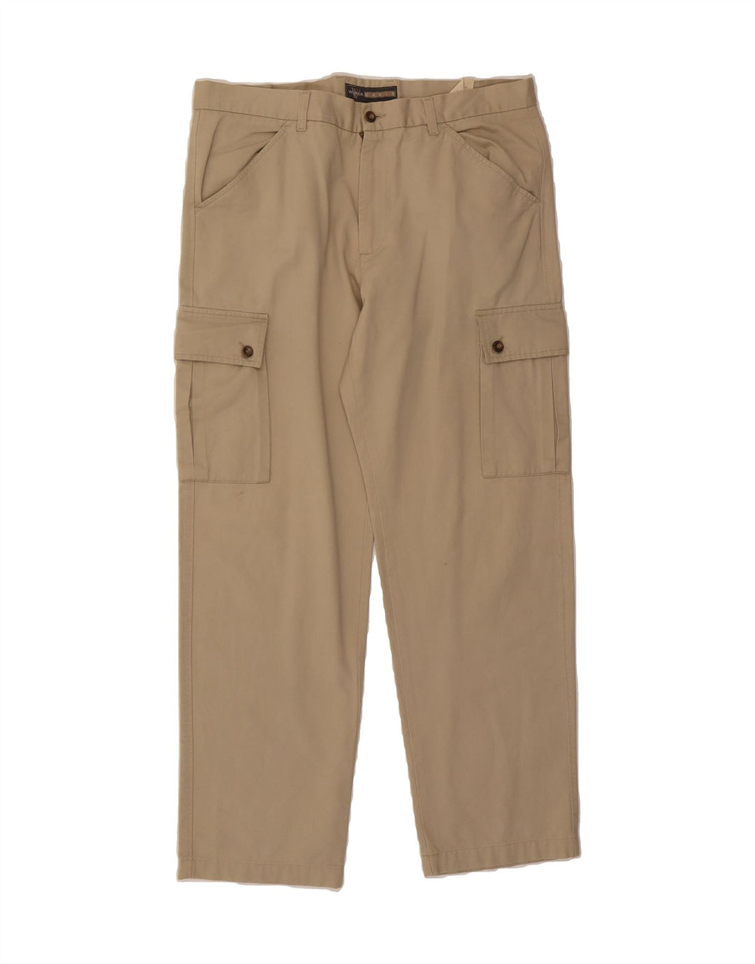 WEIPPER Mens Khakis Straight Cargo Trousers W36 L30 Beige Cotton Vintage Weipper and Second-Hand Weipper from Messina Hembry 