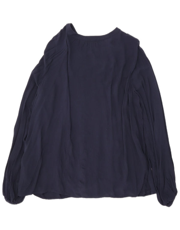 Marks & Spencer Γυναικεία μακρυμάνικη μπλούζα τοπ UK 18 XL Navy Blue Floral