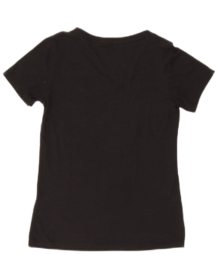 Γυναικείο γραφικό μπλουζάκι αθλητικής κοπής NIKE Top 10 μικρού μαύρου πολυεστέρα