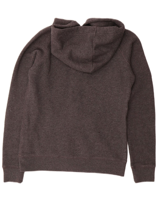 Jack Wills γυναικείο πουλόβερ με κουκούλα με φερμουάρ UK 12 μεσαίο γκρι βαμβακερό