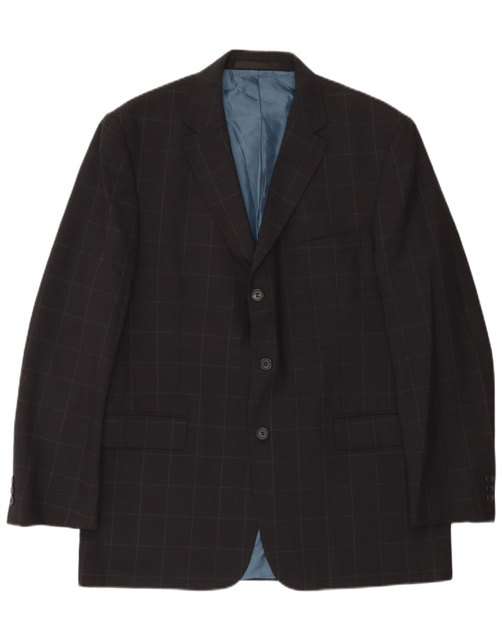 Marks & Spencer Ανδρικό μπλέιζερ με 3 κουμπιά μπουφάν UK 42 Large Navy Blue Check