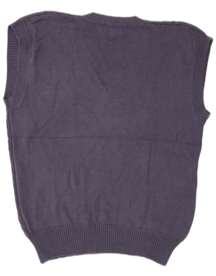 Vintage ανδρικό γιλέκο Tank Top Large Navy Blue Cotton