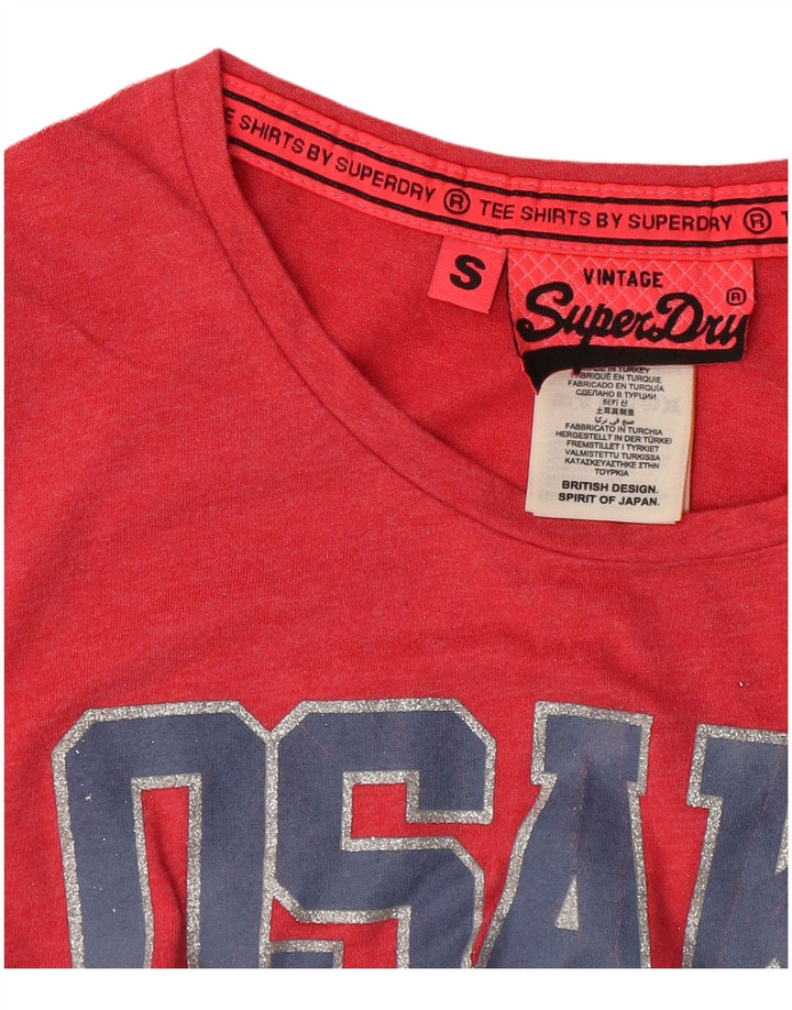 Superdry Γυναικείο T-Shirt Osaka Graphic Top 10 Small Pink Βαμβακερό