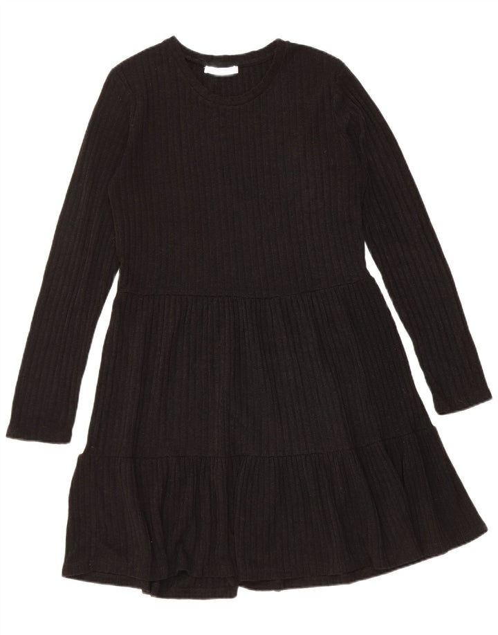 Zara Γυναικείο Jumper Φόρεμα UK 10 Small Black