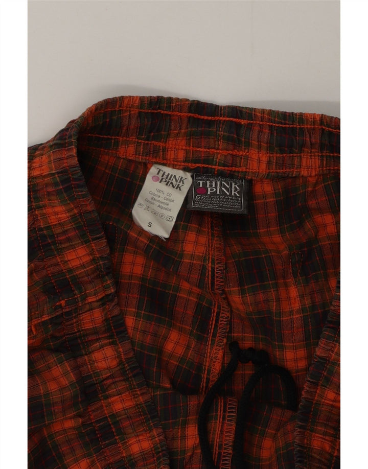 Think Pink Mens Graphic αθλητική φόρμα παντελόνι Μικρό πορτοκαλί βαμβακερό