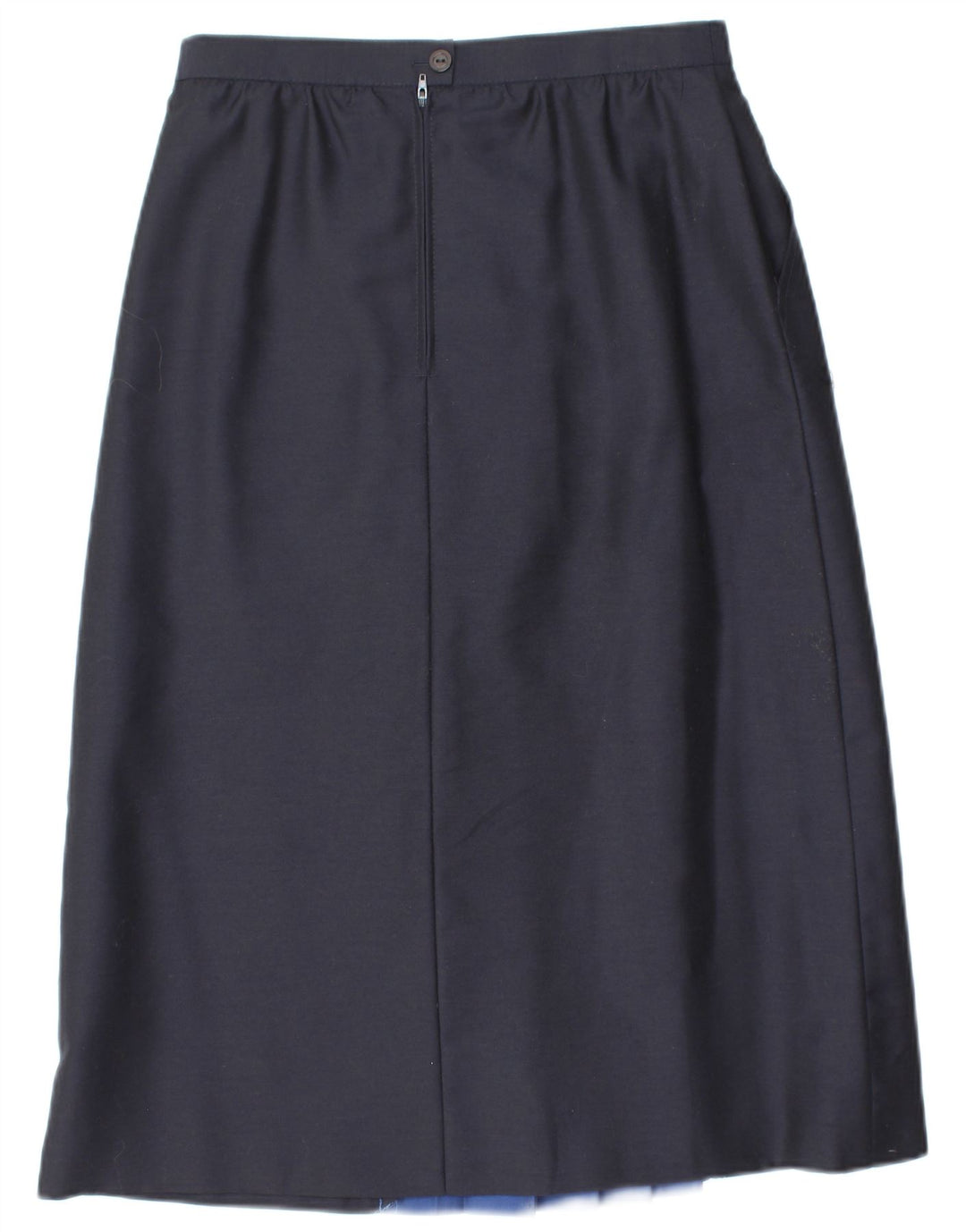 VINTAGE Γυναικεία Ψηλόμεση A-Line φούστα EU 38 Medium W28 Navy Blue