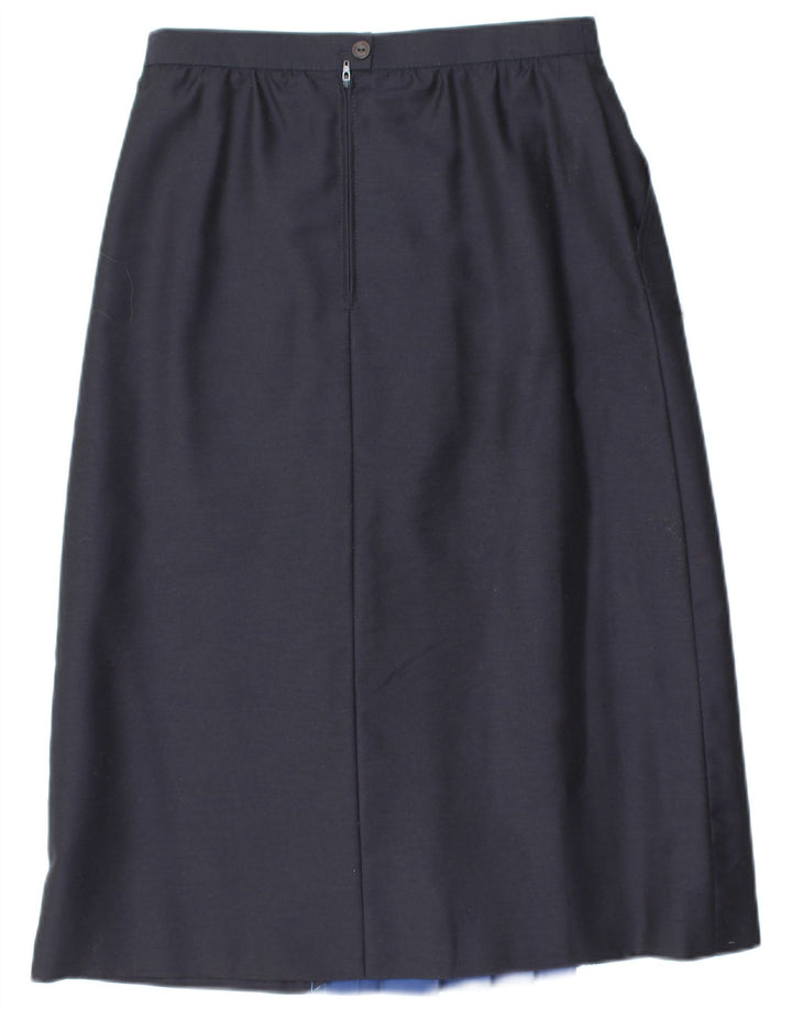 VINTAGE Γυναικεία Ψηλόμεση A-Line φούστα EU 38 Medium W28 Navy Blue