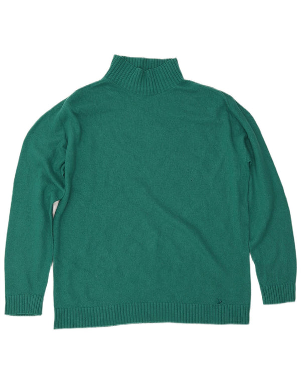 REPLAY Womens Turtle Neck Jumper Sweater UK 16 Large Turquoise Viscose
