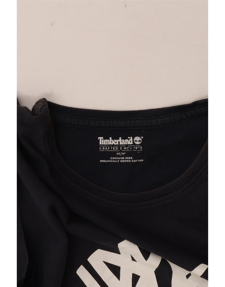 Ανδρικό γραφικό T-Shirt Timberland Top από μεσαίο ναυτικό μπλε βαμβακερό