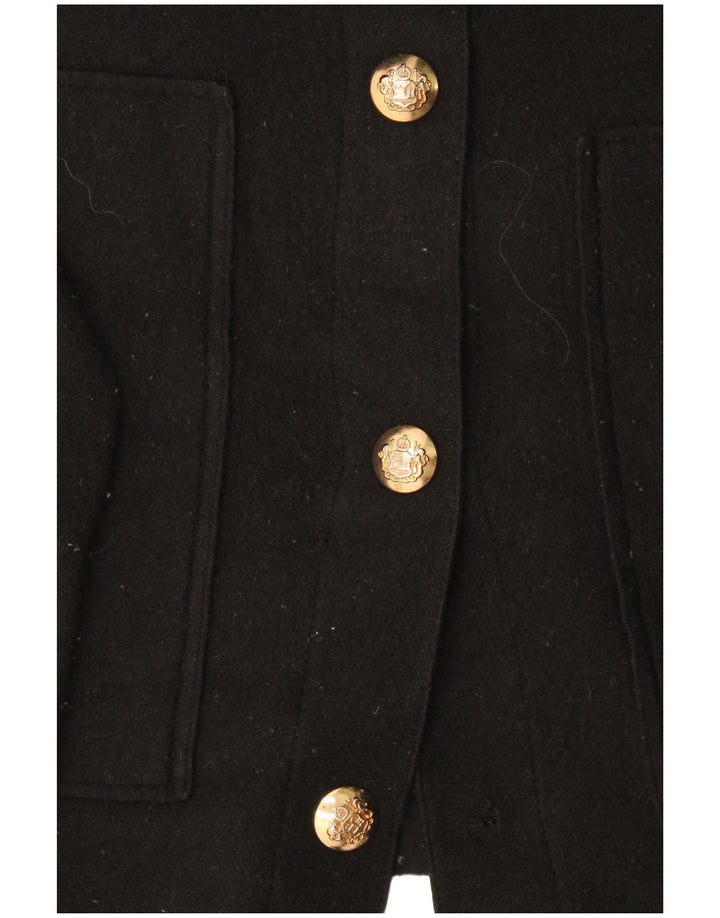 Massimo Dutti Γυναικείο Crop Oversized μπουφάν Bolero UK 6 XS Μαύρο