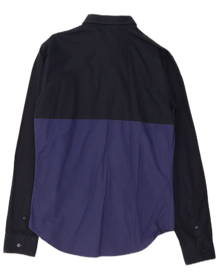 Ανδρικό πουκάμισο ZARA με λεπτή εφαρμογή, μεσαίο μπλε ναυτικό χρώμα