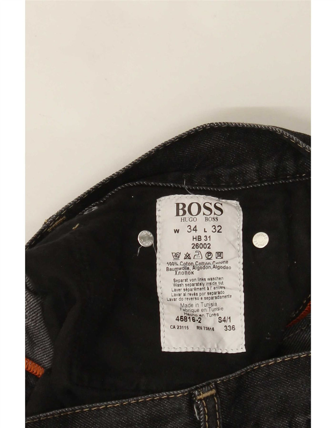 Ανδρικό τζιν HUGO BOSS Bootcut W34 L32 Μαύρο βαμβακερό