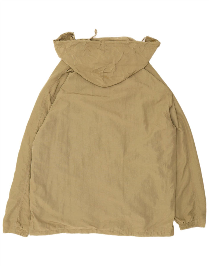 DIADORA Mens Hooded Windbreaker Jacket UK 40 Large Khaki Polyamide
