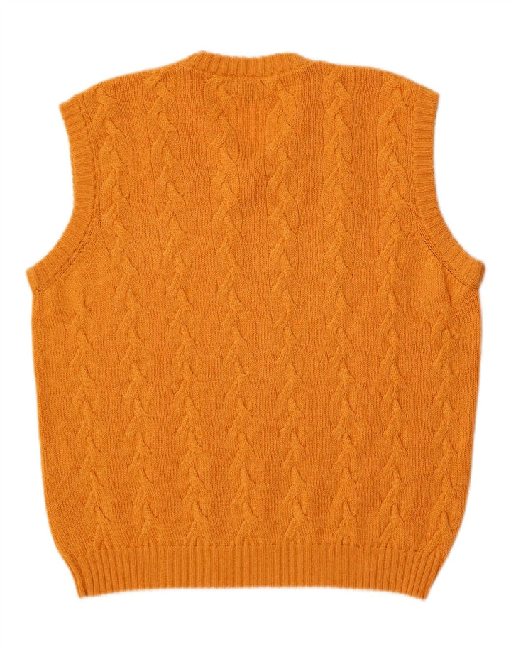 Les Copains Ανδρικό γιλέκο Tank Top IT 50 Medium Orange Wool
