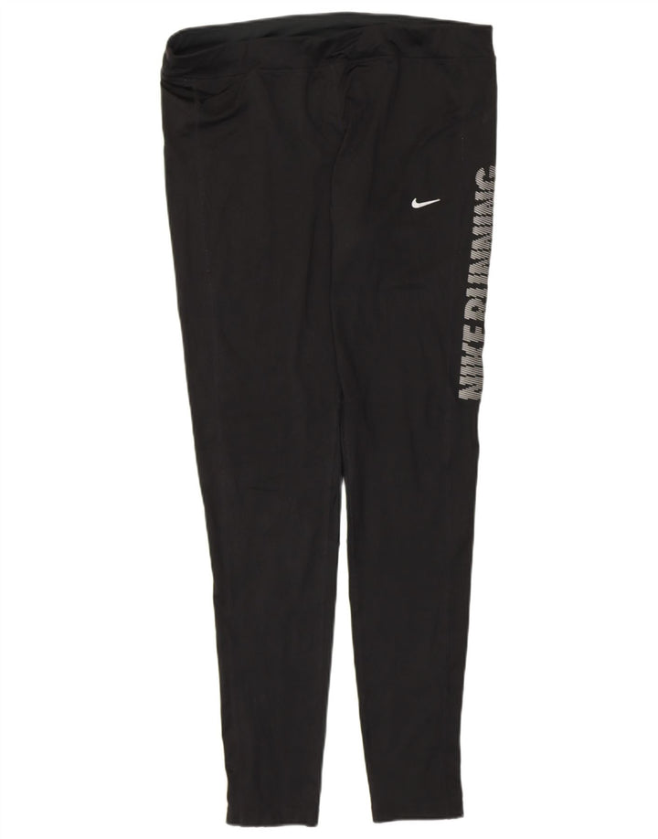 Γυναικεία γραφικά κολάν NIKE Dri Fit UK 18 XL Μαύρο Πολυεστέρας