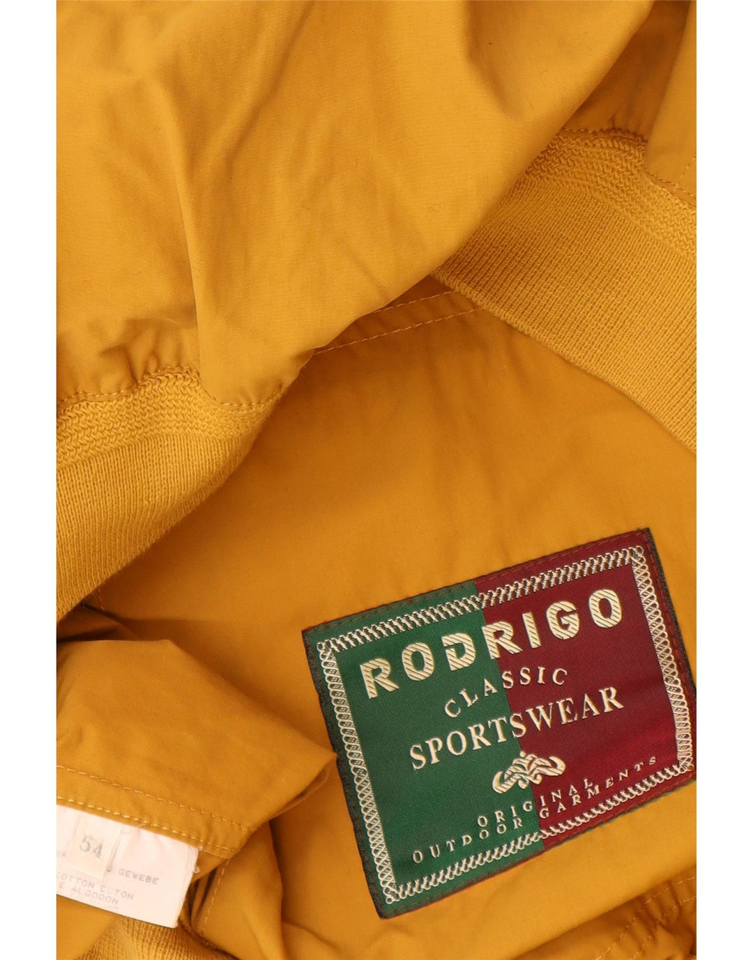 Rodrigo Ανδρικό Bomber Jacket IT 54 2XL Κίτρινο Βαμβακερό