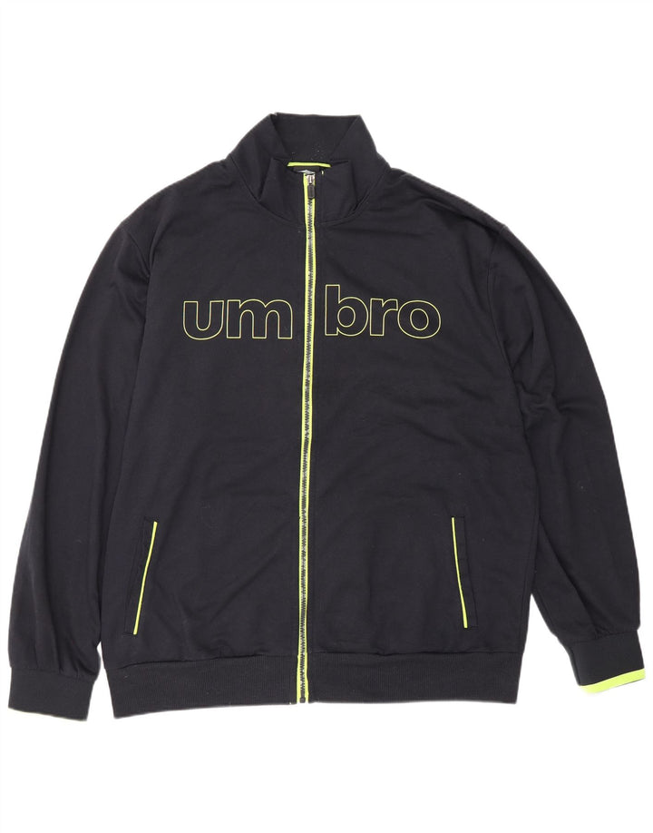 Ανδρική φόρμα Umbro Graphic Top Jacket IT 56 XL Μαύρο βαμβακερό