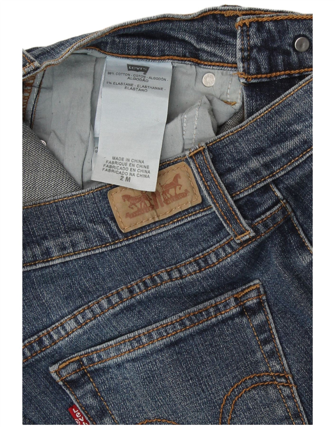 LEVI'S Γυναικείο τζιν 505 ίσιο US 2 XS W25 L31 Μπλε βαμβακερό