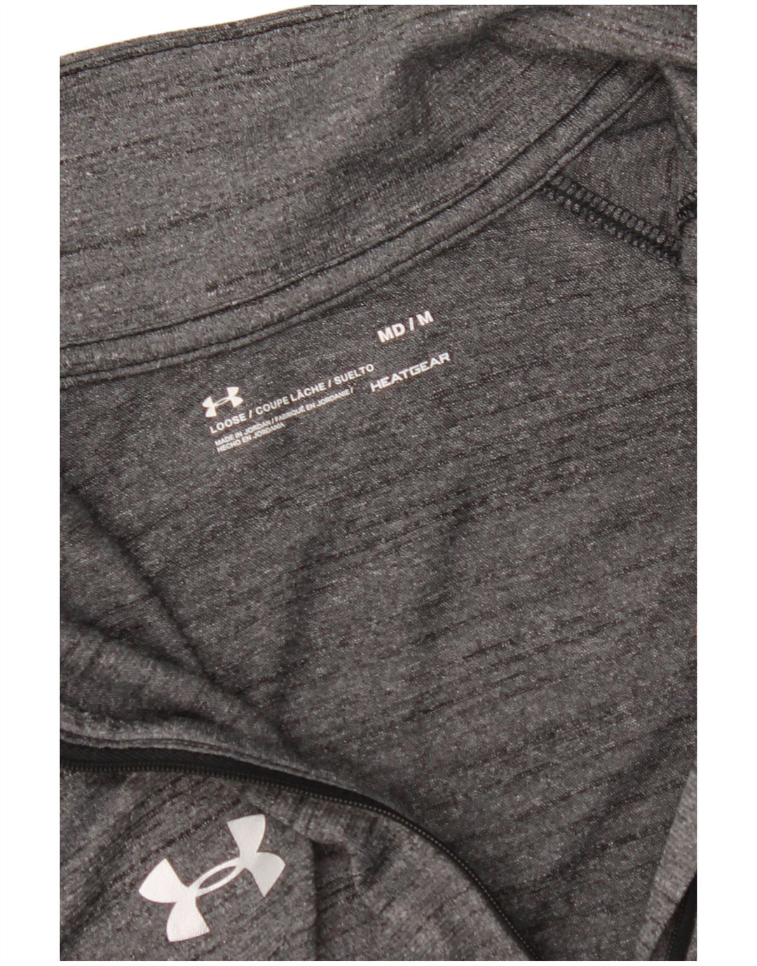 Ανδρική φόρμα αθλητικής φόρμας UNDER ARMOR με φερμουάρ με λαιμόκοψη, μεσαίο γκρι