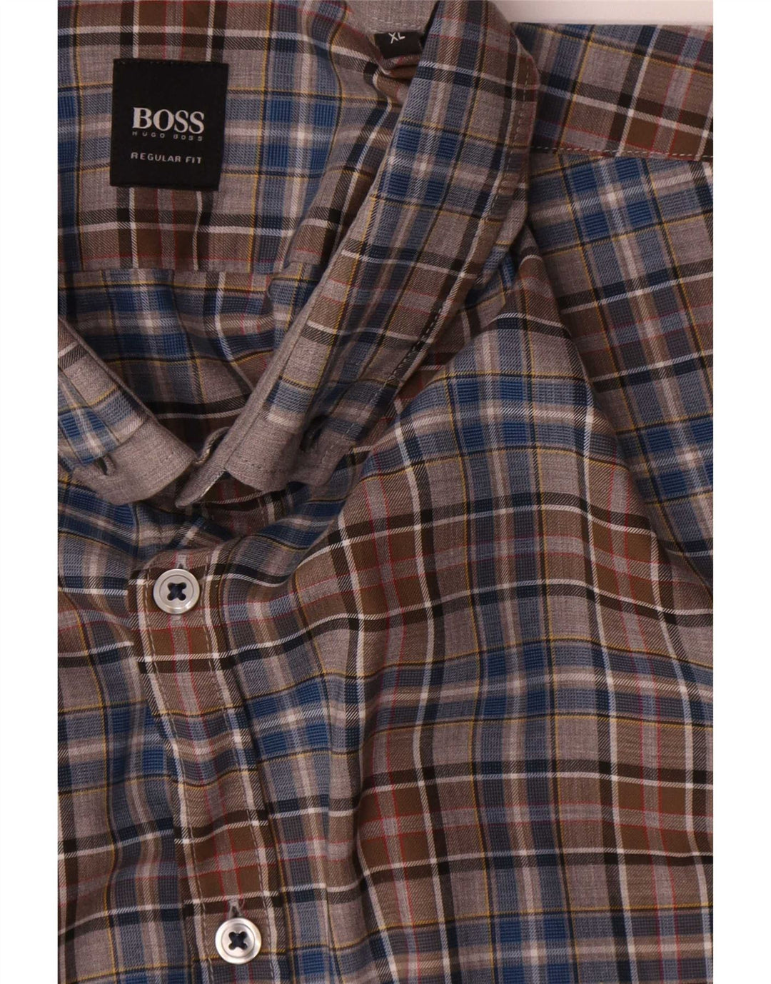 Ανδρικό πουκάμισο Hugo Boss Regular Fit XL Καφέ βαμβακερό