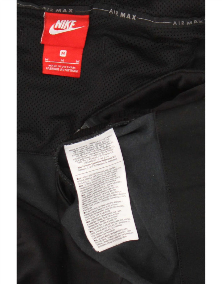Ανδρική φόρμα αθλητικής φόρμας Nike με γραφική κουκούλα Μπουφάν μεσαίο μαύρο βαμβακερό
