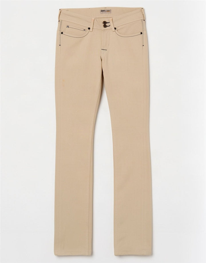 Lee Womens Amy Slim Jeans W27 L33 Off White Βαμβακερό